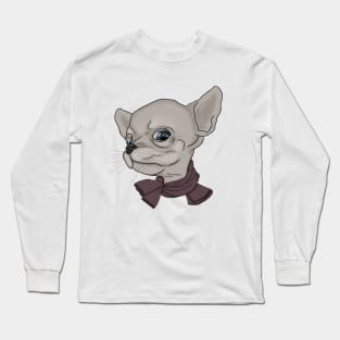 Chihuahua. Puppy in a scarf Long Sleeve T-Shirt